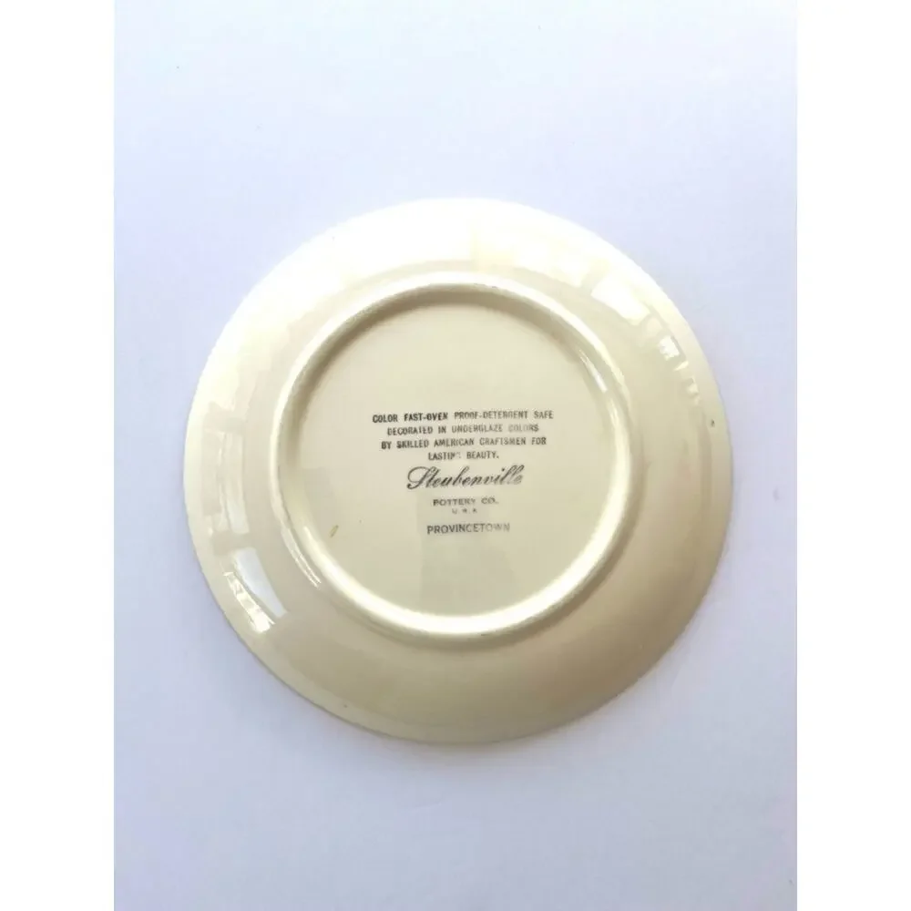 Vintage Steubenville Pottery Floral Ceramic Dinner Plate Provincetown Pattern